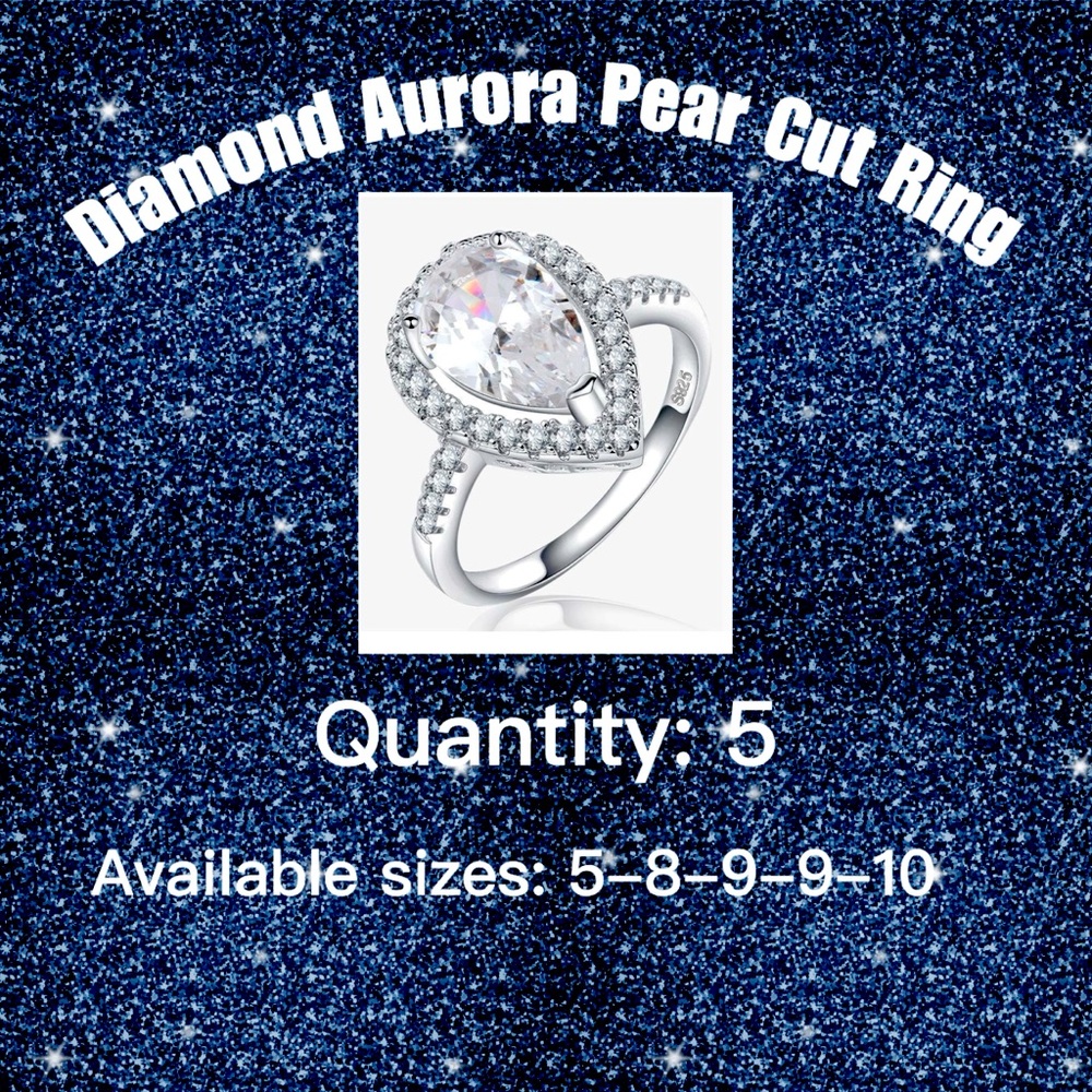 Diamond Aurora Pear Cut Ring